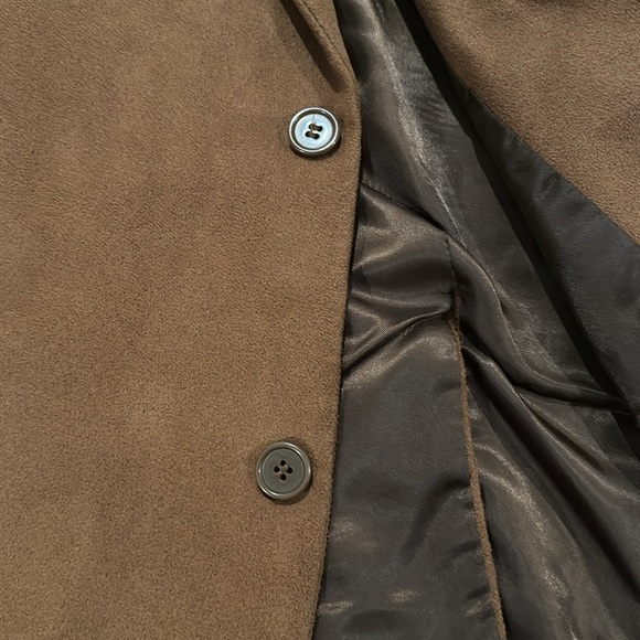Ralph Lauren (Chaps) Brown Faux Suede Two Button Sport Jacket - Picture 9 of 12